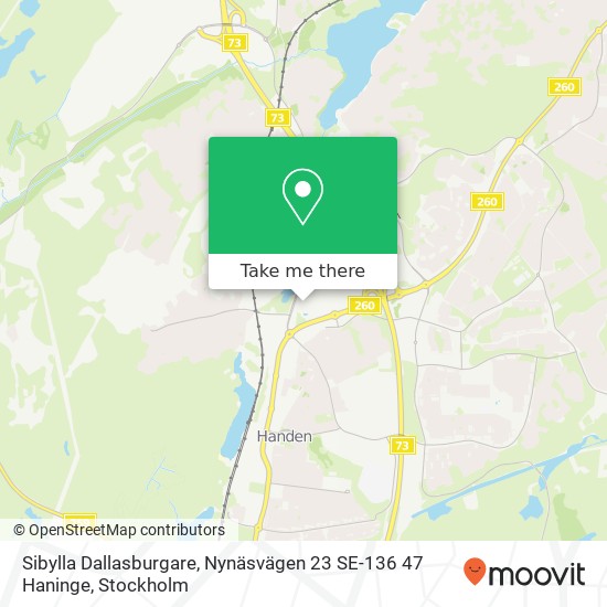 Sibylla Dallasburgare, Nynäsvägen 23 SE-136 47 Haninge map