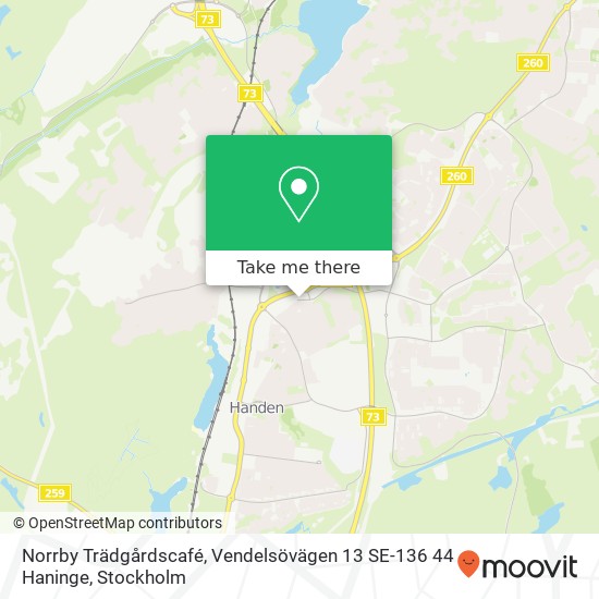 Norrby Trädgårdscafé, Vendelsövägen 13 SE-136 44 Haninge map