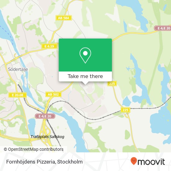 Fornhöjdens Pizzeria, Fornhöjdsvägen 2 SE-152 58 Södertälje map