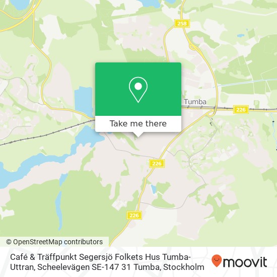 Café & Träffpunkt Segersjö Folkets Hus Tumba-Uttran, Scheelevägen SE-147 31 Tumba map