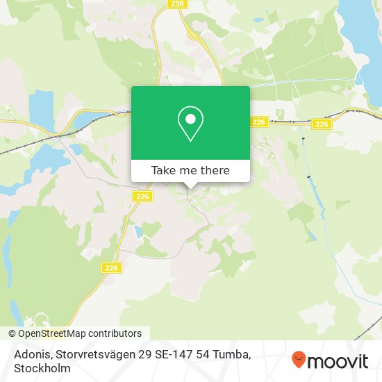 Adonis, Storvretsvägen 29 SE-147 54 Tumba map