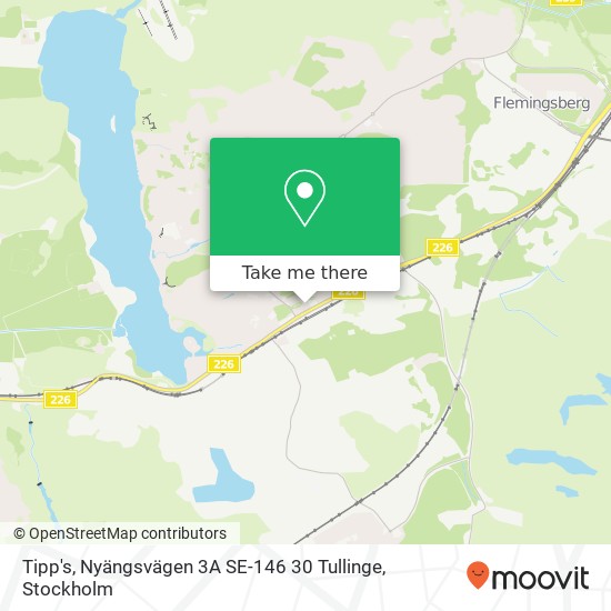 Tipp's, Nyängsvägen 3A SE-146 30 Tullinge map