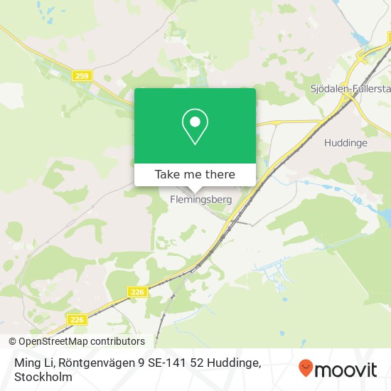Ming Li, Röntgenvägen 9 SE-141 52 Huddinge map
