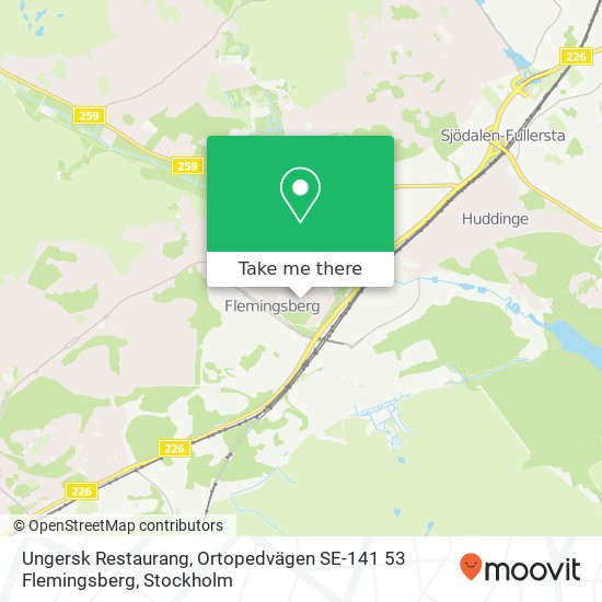 Ungersk Restaurang, Ortopedvägen SE-141 53 Flemingsberg map