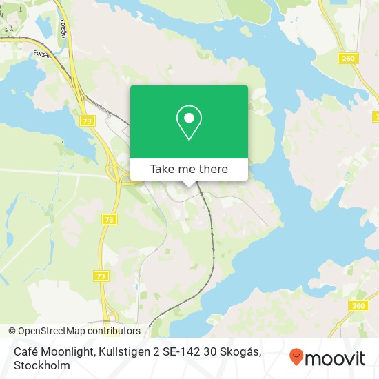 Café Moonlight, Kullstigen 2 SE-142 30 Skogås map