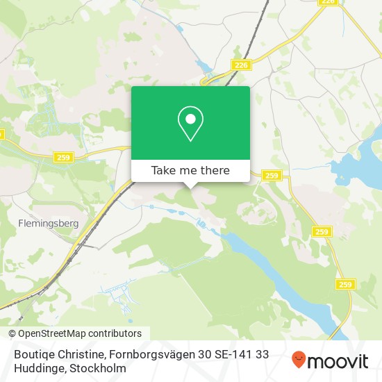 Boutiqe Christine, Fornborgsvägen 30 SE-141 33 Huddinge map