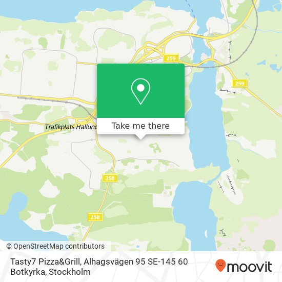 Tasty7 Pizza&Grill, Alhagsvägen 95 SE-145 60 Botkyrka map