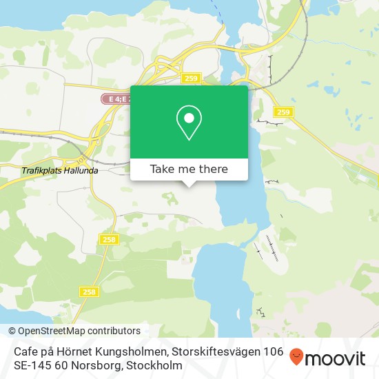 Cafe på Hörnet Kungsholmen, Storskiftesvägen 106 SE-145 60 Norsborg map