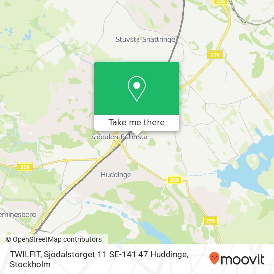 TWILFIT, Sjödalstorget 11 SE-141 47 Huddinge map