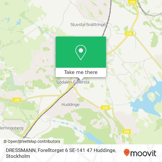 DRESSMANN, Forelltorget 6 SE-141 47 Huddinge map