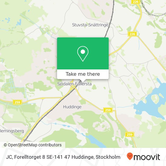 JC, Forelltorget 8 SE-141 47 Huddinge map