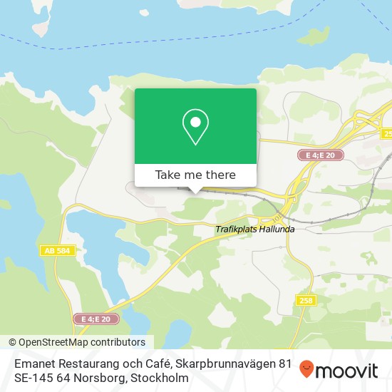 Emanet Restaurang och Café, Skarpbrunnavägen 81 SE-145 64 Norsborg map