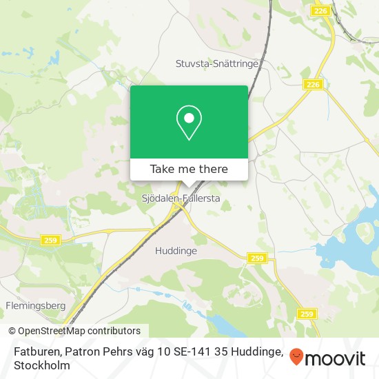 Fatburen, Patron Pehrs väg 10 SE-141 35 Huddinge map