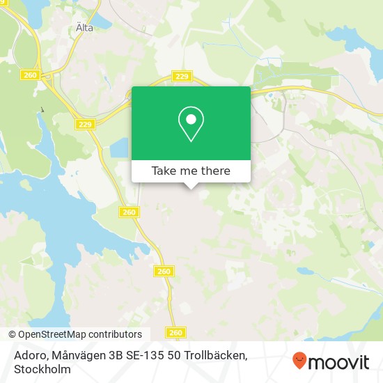 Adoro, Månvägen 3B SE-135 50 Trollbäcken map