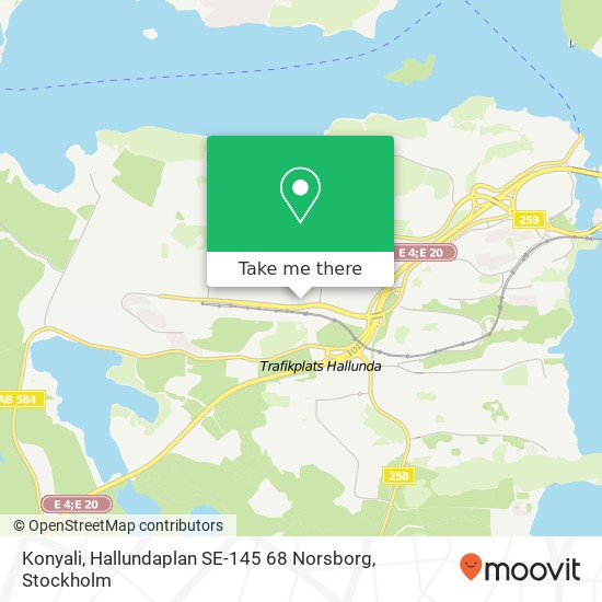 Konyali, Hallundaplan SE-145 68 Norsborg map