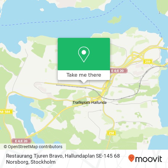 Restaurang Tjuren Bravo, Hallundaplan SE-145 68 Norsborg map