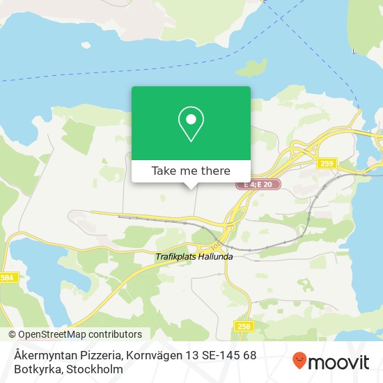 Åkermyntan Pizzeria, Kornvägen 13 SE-145 68 Botkyrka map