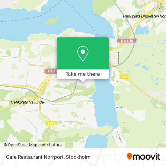 Cafe Restaurant Norrport map