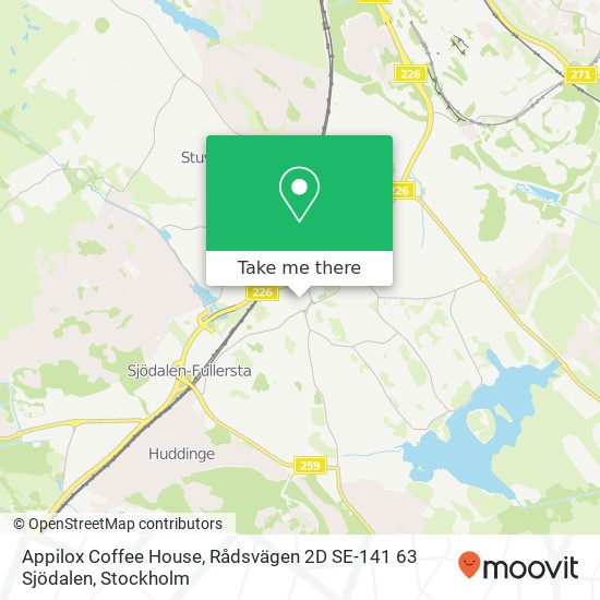 Appilox Coffee House, Rådsvägen 2D SE-141 63 Sjödalen map