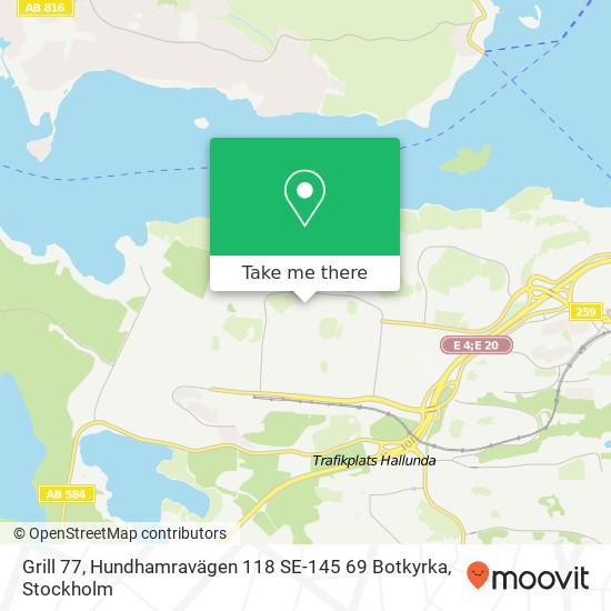 Grill 77, Hundhamravägen 118 SE-145 69 Botkyrka map