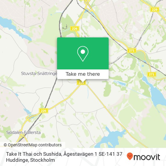 Take It Thai och Sushida, Ågestavägen 1 SE-141 37 Huddinge map