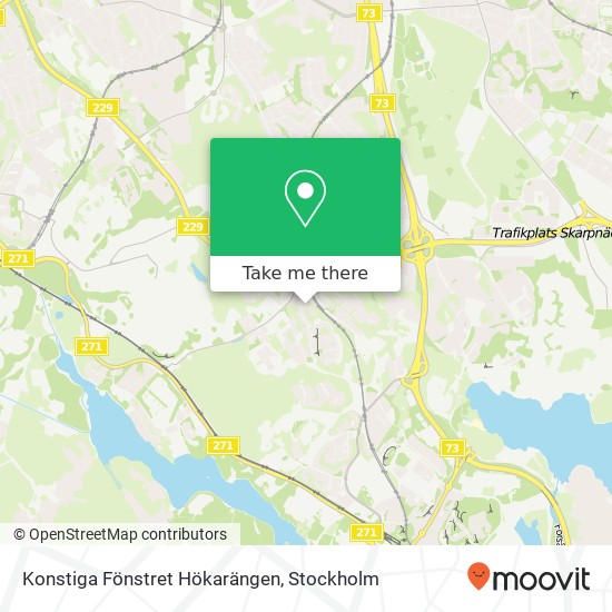 Konstiga Fönstret Hökarängen map