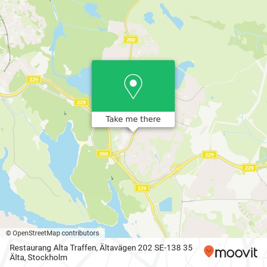 Restaurang Alta Traffen, Ältavägen 202 SE-138 35 Älta map