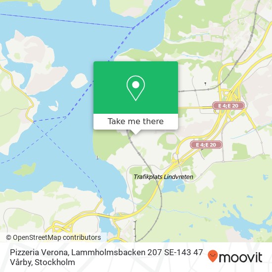 Pizzeria Verona, Lammholmsbacken 207 SE-143 47 Vårby map