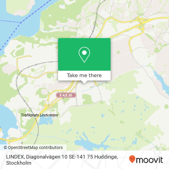 LINDEX, Diagonalvägen 10 SE-141 75 Huddinge map
