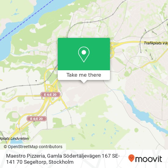 Maestro Pizzeria, Gamla Södertäljevägen 167 SE-141 70 Segeltorp map