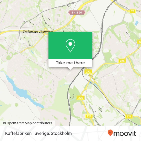 Kaffefabriken i Sverige, Sjättenovembervägen 241 SE-125 34 Stockholm map