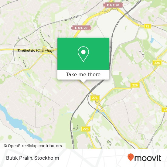 Butik Pralin, Götalandsvägen 253 SE-125 45 Stockholm map