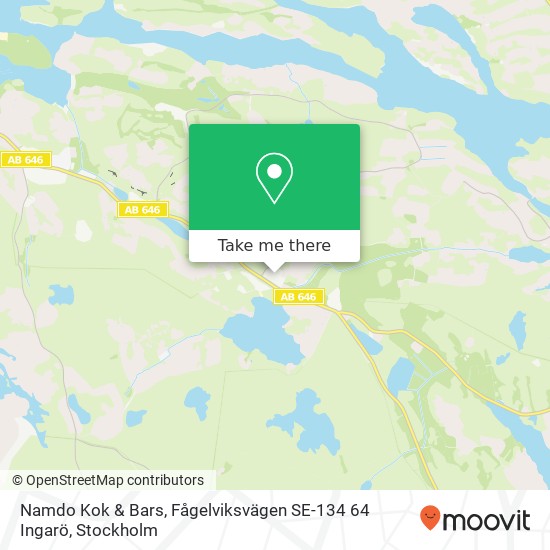 Namdo Kok & Bars, Fågelviksvägen SE-134 64 Ingarö map