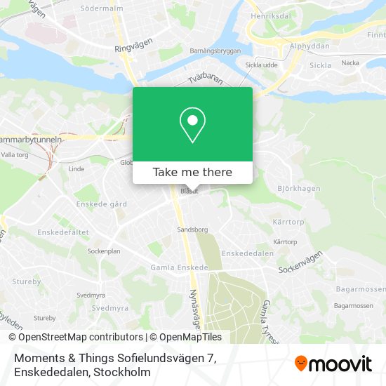 Moments & Things Sofielundsvägen 7, Enskededalen map