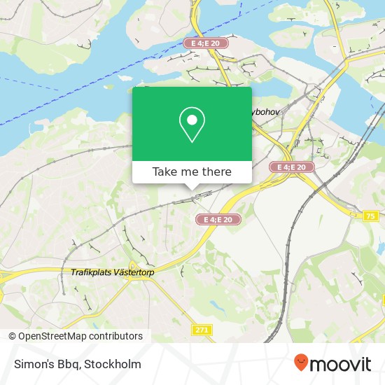 Simon's Bbq, Telefonplan 1 SE-126 37 Stockholm map