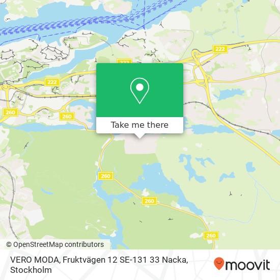 VERO MODA, Fruktvägen 12 SE-131 33 Nacka map