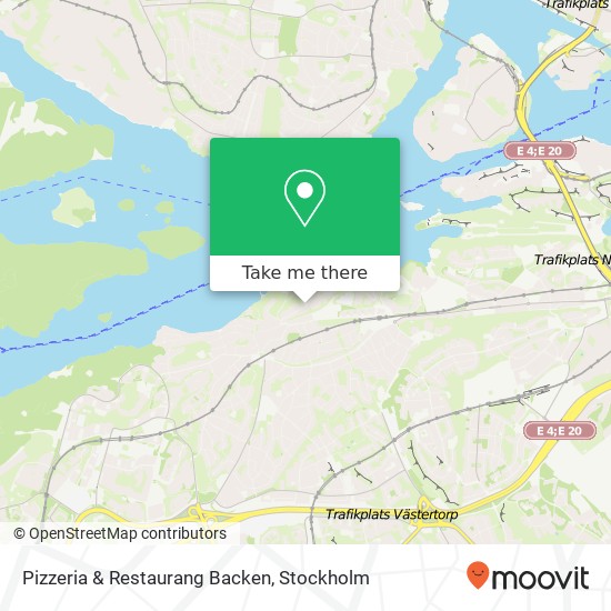 Pizzeria & Restaurang Backen, Klubbacken 51 SE-129 39 Stockholm map