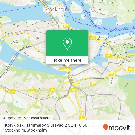 Korvkiosk, Hammarby Slussväg 2 SE-118 60 Stockholm map