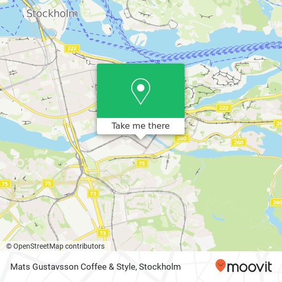 Mats Gustavsson Coffee & Style, Korphoppsgatan 22 SE-120 65 Stockholm map