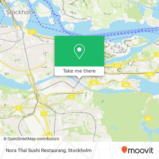 Nora Thai Sushi Restaurang, Lugnets allé 55 SE-120 67 Stockholm map