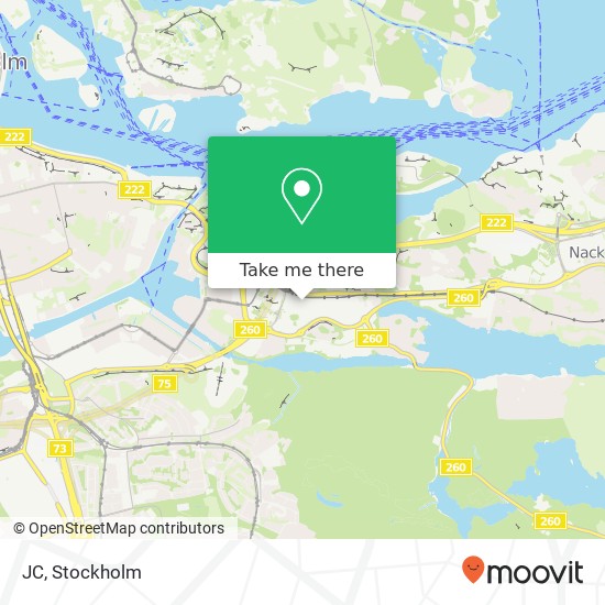 JC, Järnvägsgatan 1 SE-131 54 Nacka map
