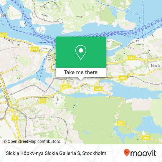 Sickla Köpkv-nya Sickla Galleria S map