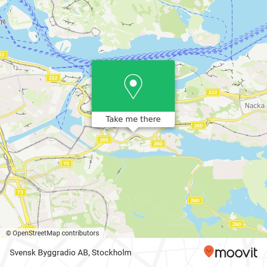 Svensk Byggradio AB, Siroccogatan 16 SE-131 54 Nacka map