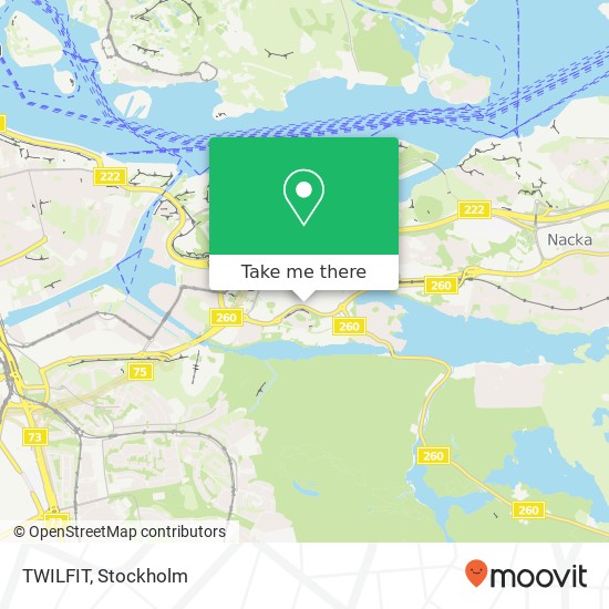 TWILFIT, Siroccogatan 10 SE-131 54 Nacka map