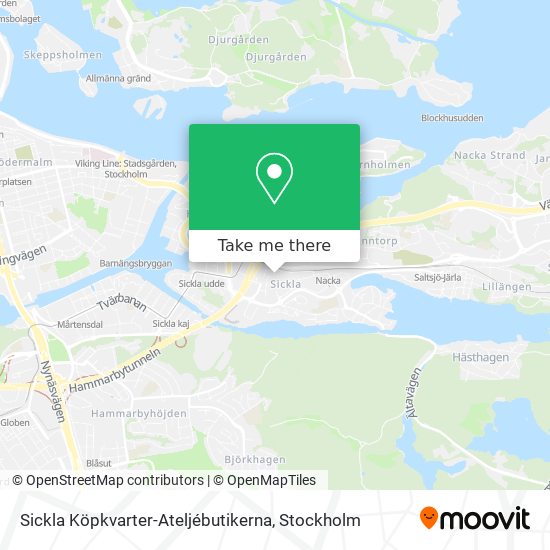Sickla Köpkvarter-Ateljébutikerna map