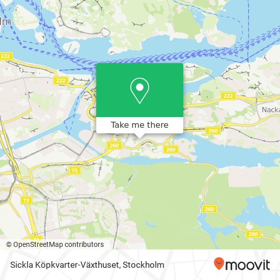 Sickla Köpkvarter-Växthuset map