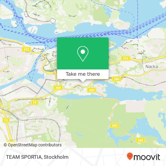 TEAM SPORTIA, Siroccogatan SE-131 54 Nacka map