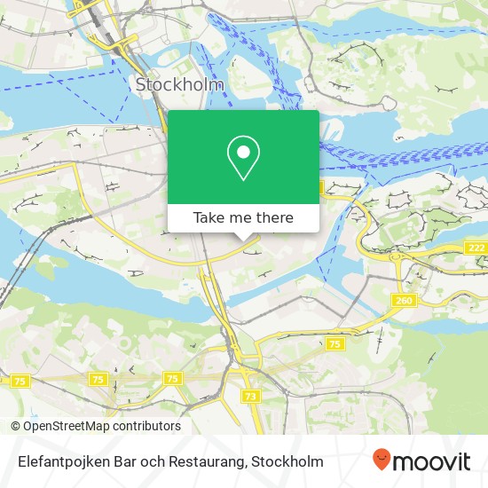 Elefantpojken Bar och Restaurang, Ringvägen 151 SE-116 31 Stockholm map