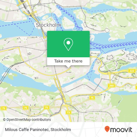 Milous Caffe Paninotec, Katarina Bangata 66 SE-116 39 Stockholm map