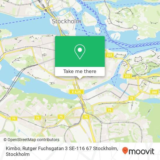 Kimbo, Rutger Fuchsgatan 3 SE-116 67 Stockholm map